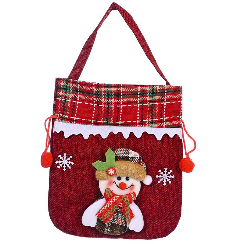 Christmas Bag Oude Man Sneeuwpop Carrying Snoep Tas Thuis Opslag Party Supplies FP8