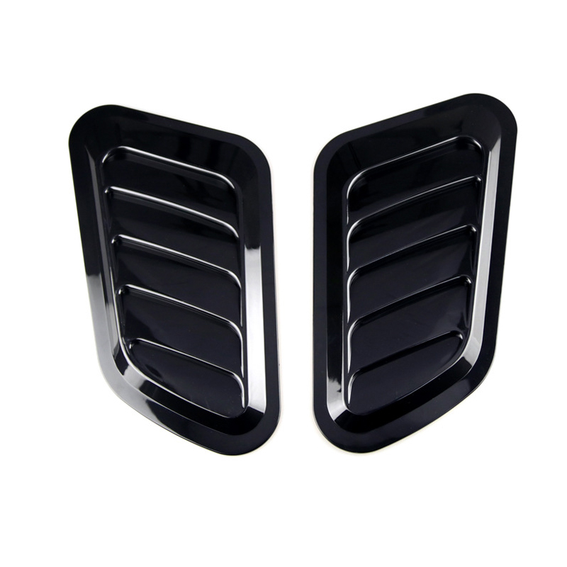 2PCS Universal Intake Scoop Turbo Bonnet Vent Cover Hood ABS Car Hood Air Outlet Decorative Carbon Fiber False Vent Hood Vehicle