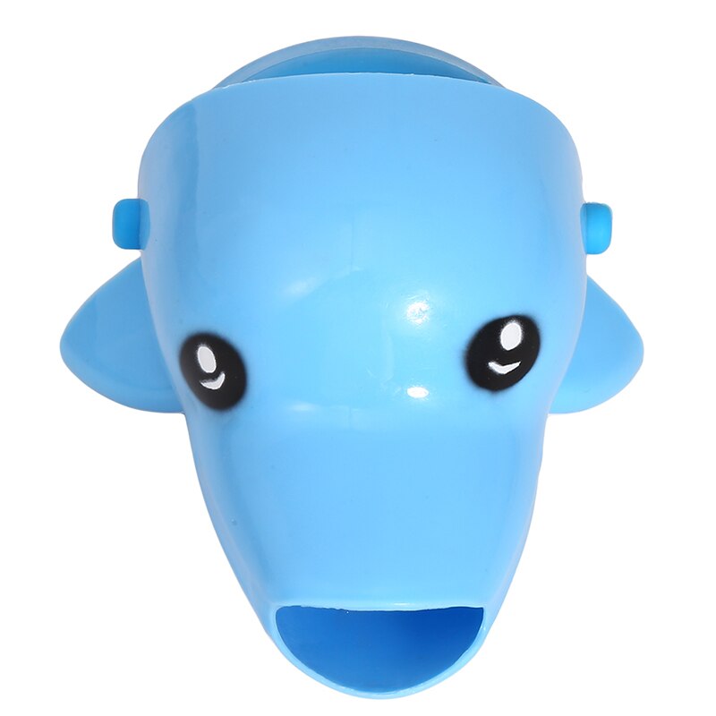 Leuke cartoon kraanverlenger voor kinderen, handwasaccessoires voor kinderen in de badkamer: Blauwe dolfijn