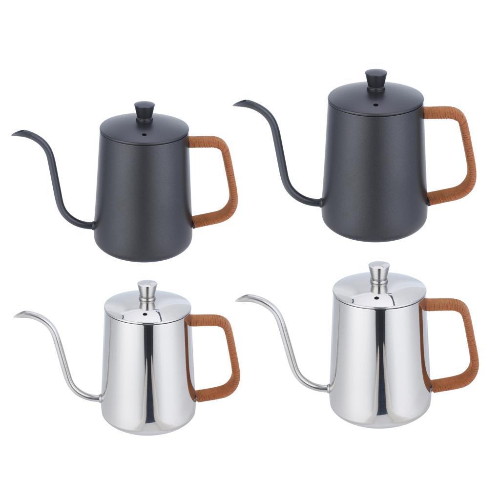 304 Stainless Steel Coffee Drip Kettle Gooseneck Tea Pot Maker Infusion Pouring Kettle Home Kitchen Coffee Bar Supply Tool