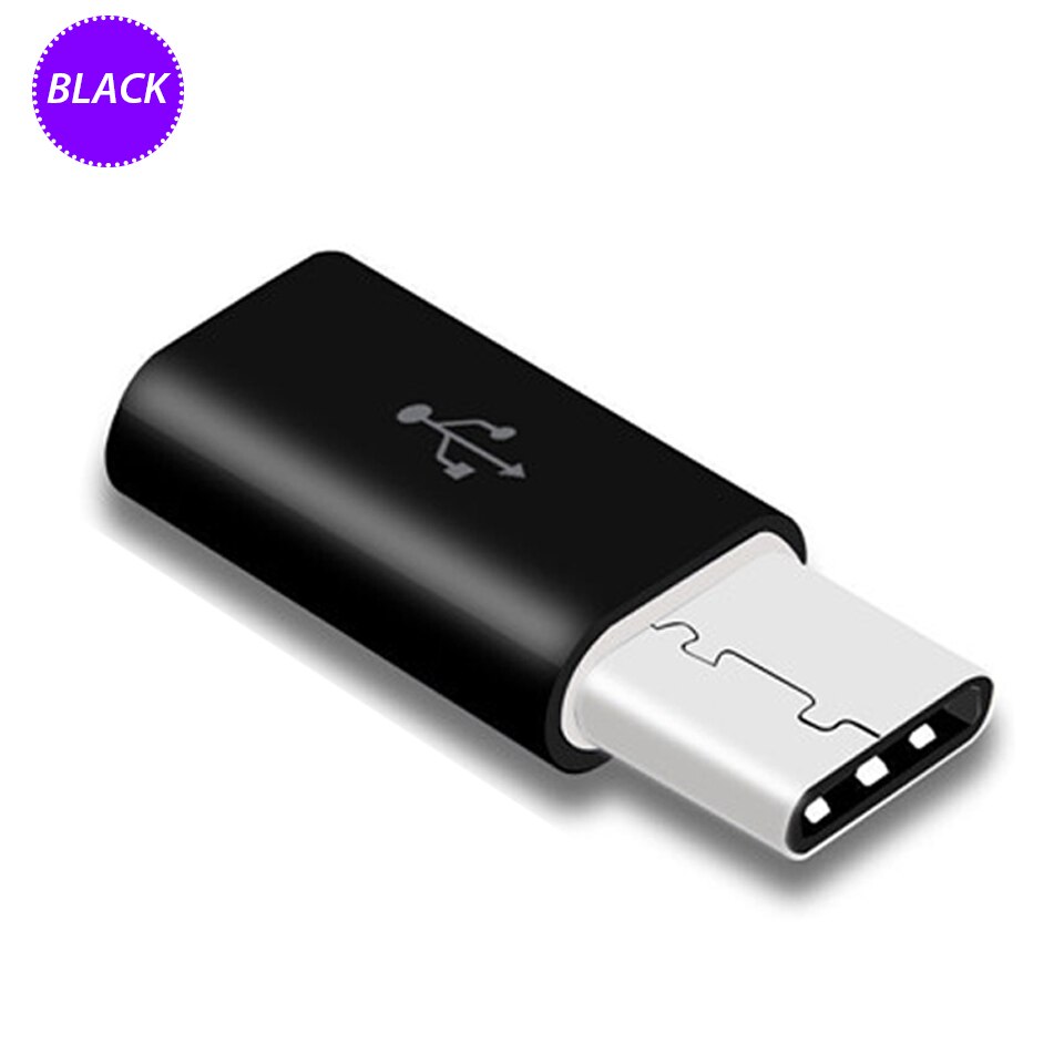 Mobile Phone Adapter Long Conveter For Blackview BV9900 A80 Pro Oukitel USB Type C Micro USB Mini Adapter Microusb Connector: black 1 piece