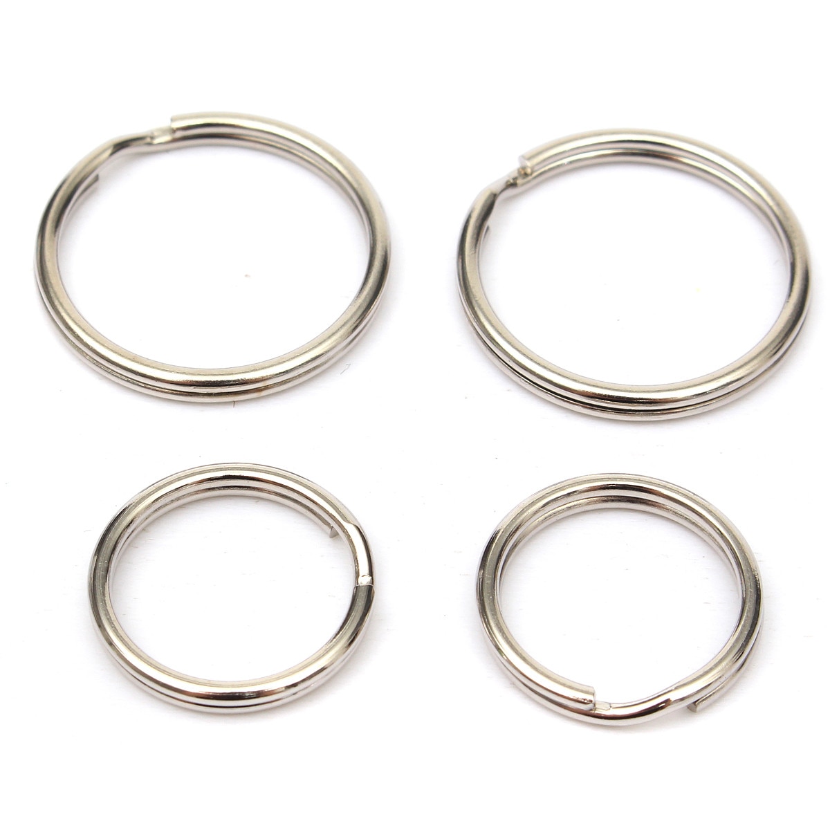 50 Stuks 15 Mm/20 Mm Sleutelhanger Split Ring Metalen Sleutelhanger Gepot Sluitingen Connectors Voor Maken Sleutelhanger Diy accessoires