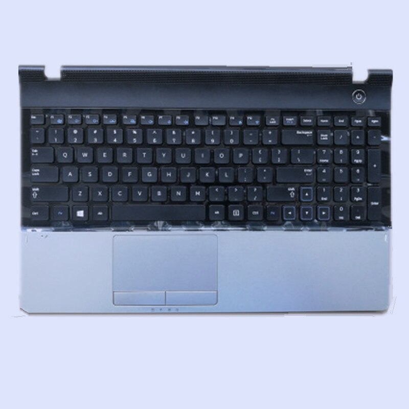 Nueva carcasa original para ordenador portátil con teclado versión estadounidense para SAMSUNG NP300E5A 305E5A 300V5A 305V5A 300E5C: light blue palmrest
