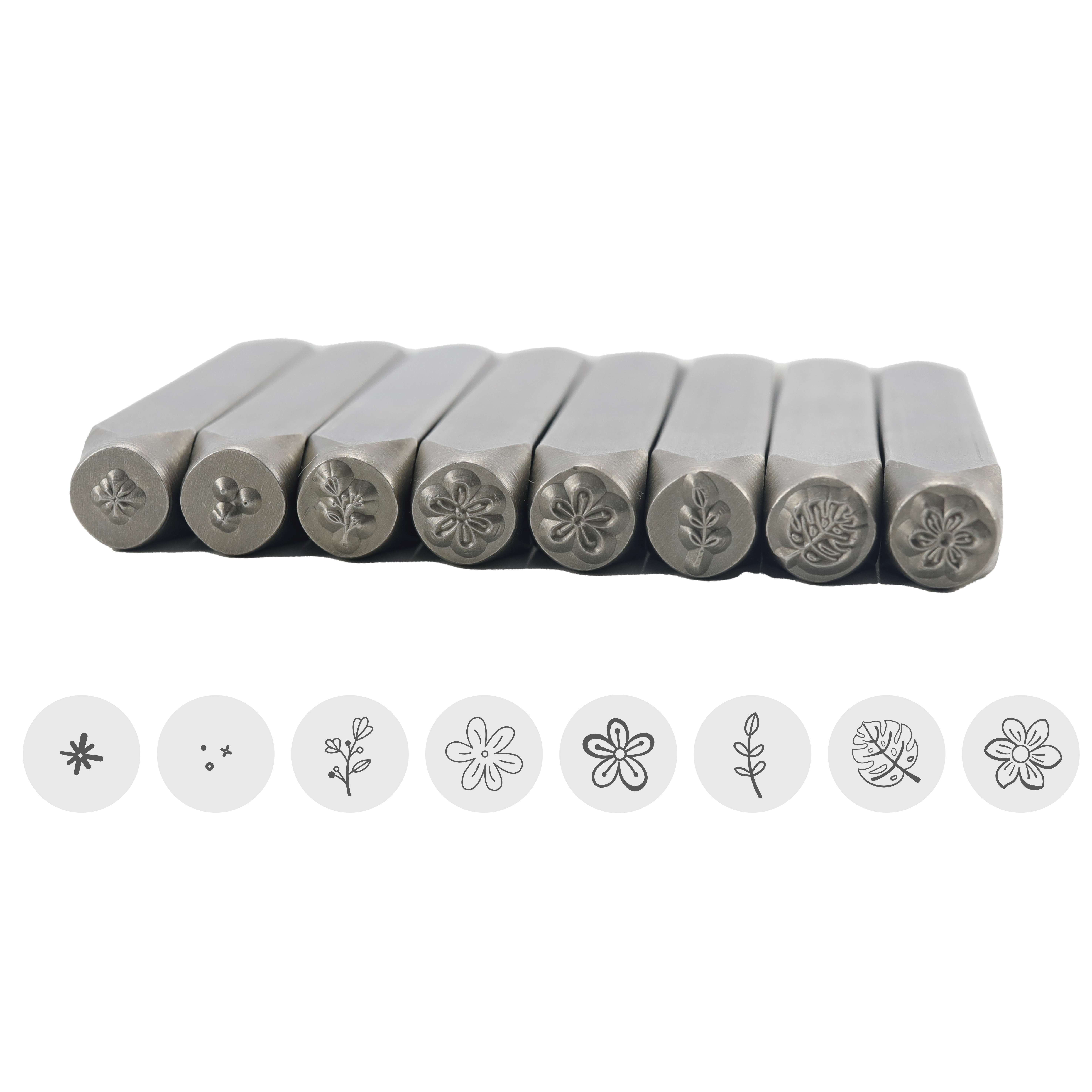 Gör-det-själv-symbol metallstans metallstämplingssats konstellationsläderstämplar, läderlogotyptryckverktyg, smyckesstämpling 1/4 (6mm)