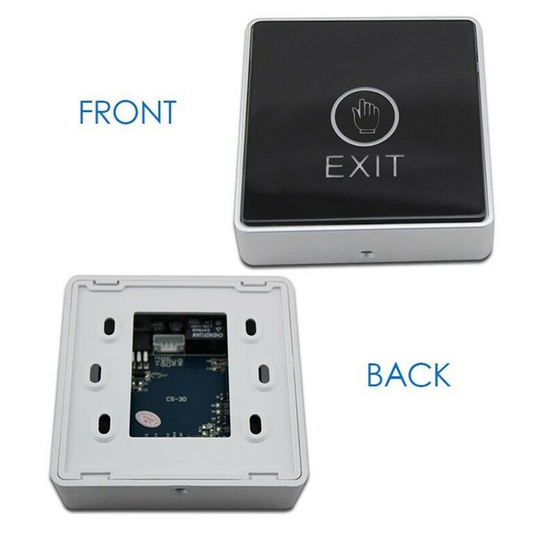 -Push Press Exit Button Door Eixt Release Button for Access Control System for Home Security Protection with LED Indicator