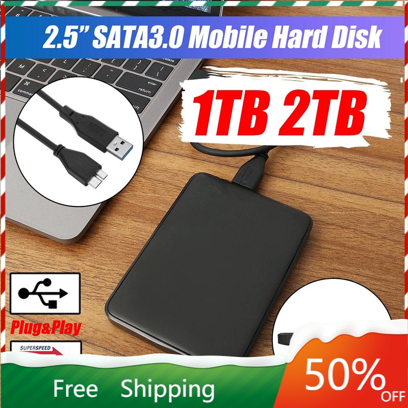 Disque dur externe HDD usb 3.0, 1 to/2 to, dispositif de stockage pour Macs, ordinateur de bureau, ordinateur portable