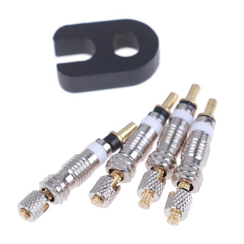 4pcs Detachable Valve Core Replacement for Bicycle Bike Valve French Air Pump Valve