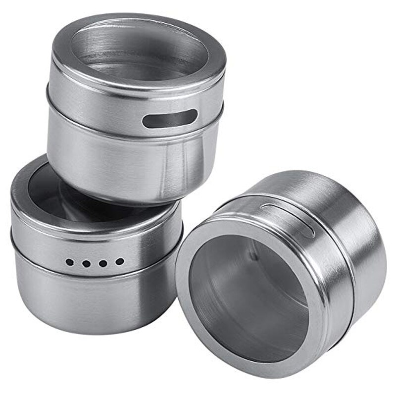 Magnetic Spice Jars Container Set With Labels Stickers Pen Seasoning Bottle Pepper Storage Favor Of Elefants spice jar