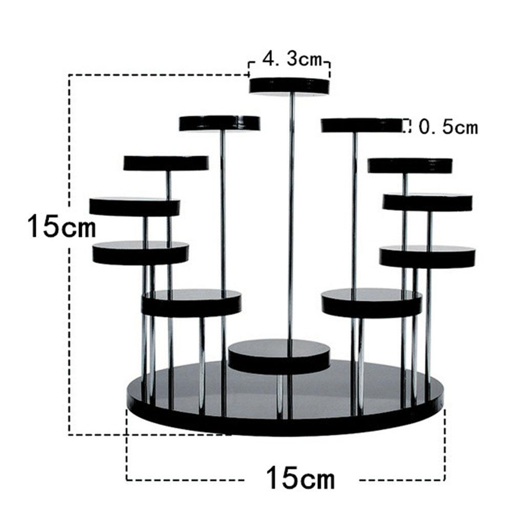Cupcake Houder Transparant Stand Zwarte Mode Rack Cake Rack Houder Creatieve Cupcake Stands Feestartikelen Tool Decoratie