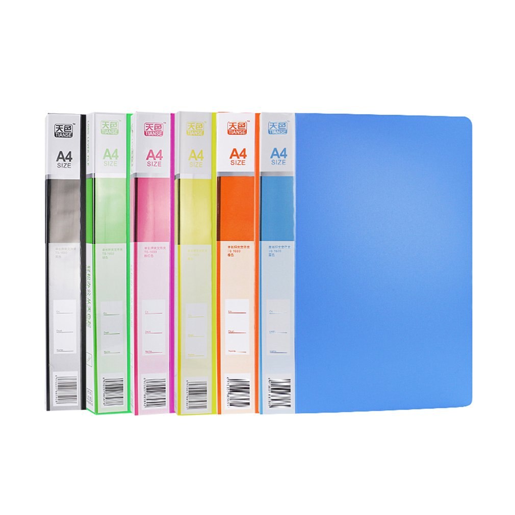 TIANSE TS-1603 carpeta de archivos de papelería de Color sólido tamaño portátil de la oficina de negocios Carpeta de soporte de documentos para papel A4