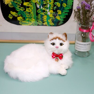 Kinderen Knuffel Slapen Dier Simulatie Kat Pop Simulatie Creatieve Woondecoratie Kind Pluche Speelgoed Model DD60FZ: Style 1