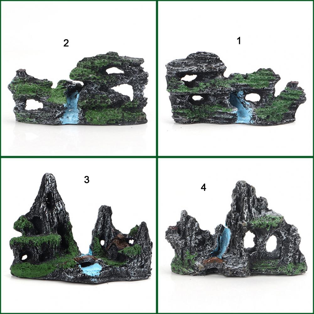 Adorno de rocalla Artificial para acuario, Adorno para acuario de roca de larga duración