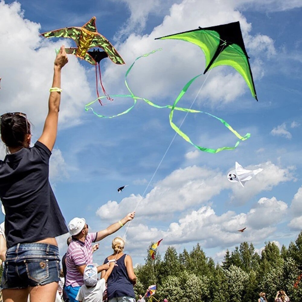 160cm Huge Kite Line Stunt Kids Kites Toys Kite Flying Long Tail with Handle Outdoor Fun Sports Delta Kites for Adults