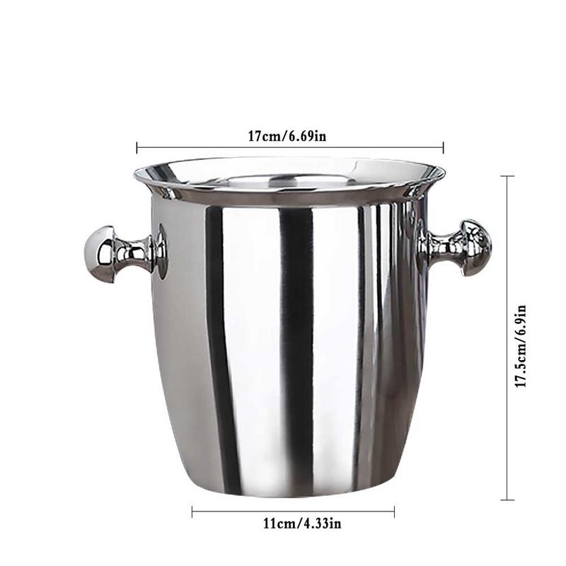 2L/3L Edelstahl Verdickt Rotwein Eis-eimer Kühler Kasten Verdickung Champagner Eimer Eis Eimer Wein Kühler für Hotel Bar