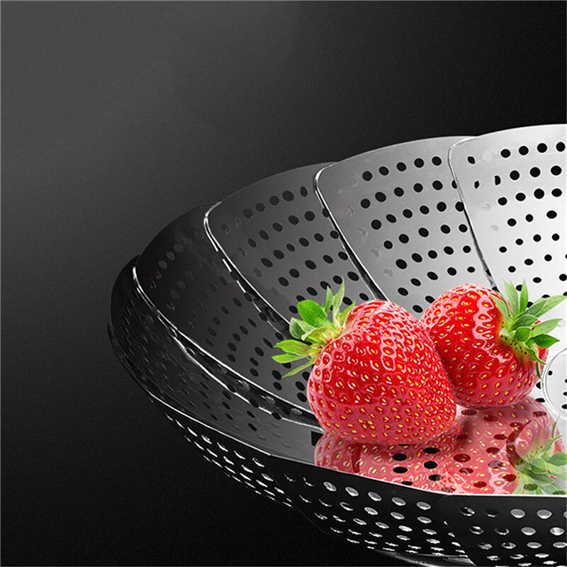 Plat pliant vapeur inox alimentaire vapeur panier maille légumes cuiseur vapeur extensible pratique cuisine Gadget