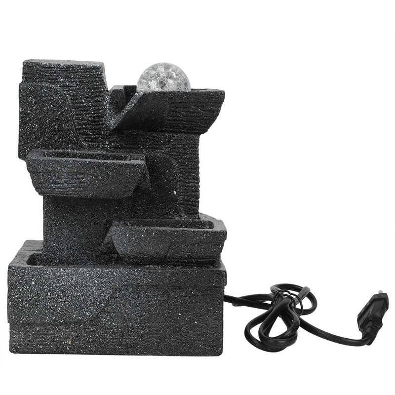 Tabletop Fountain Resin Waterfall Fountain Office for Home