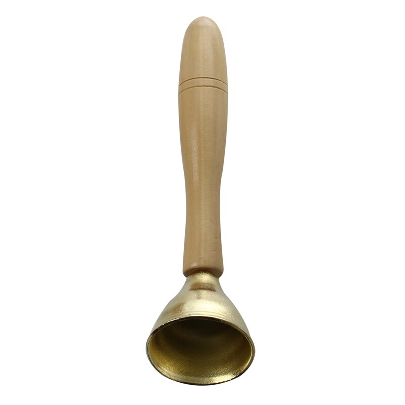 2 stykker mini golden bell musikalske leker for barn med trehåndtak