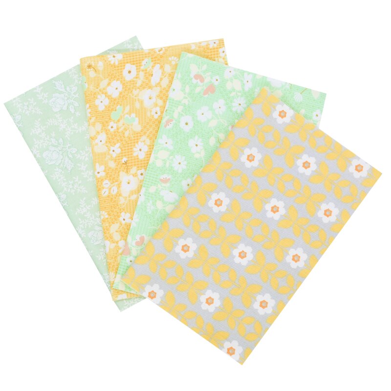 4Pcs 25x20cm Cotton Fabric Floral Print Mixed Style Handmade DIY Children Kids Sewing Patchwork Cloth Material: B01