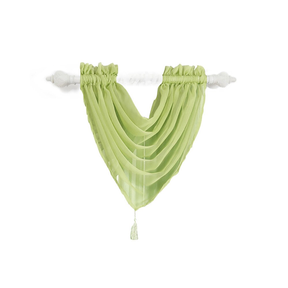 Rideau de Voile multicolore Swag toutes les couleurs cantonnière Net rideaux Tulle Swag Unique rideaux modernes pour la décoration de fenêtre