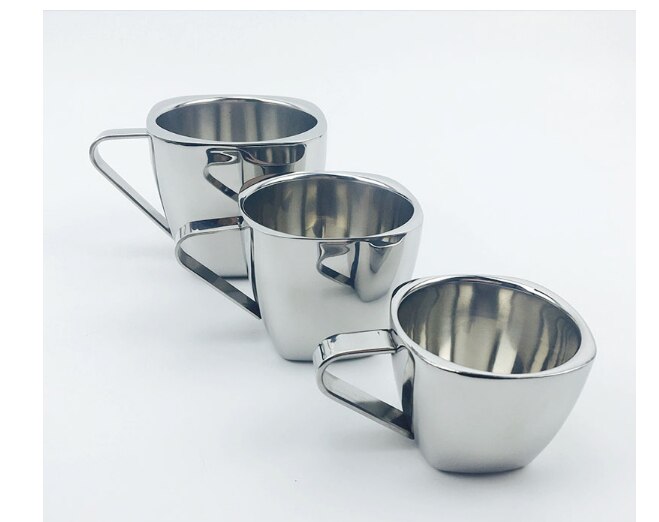 CUP Stainless Steel Square Coffee cup Coffee utensils Household Accessories