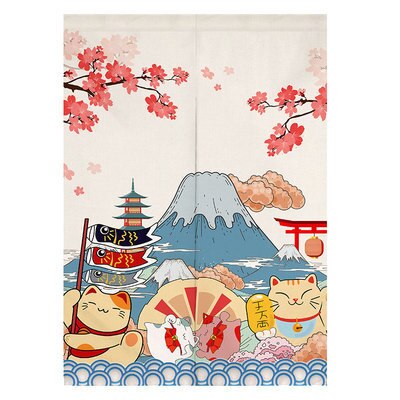 Japanse Windgong Deur Gordijn Partitie Gordijn Keuken En Badkamer Decoratieve Half Gordijn Feng Shui Gordijn Noren: 02 / 85x150cm