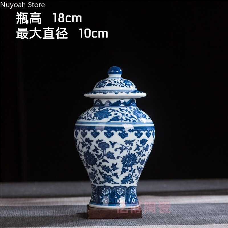 Réservoir de stockage en céramique, porcelaine bleu-blanc Antique, réservoir de stockage pour la maison, artisanat de décoration, accessoires de salon