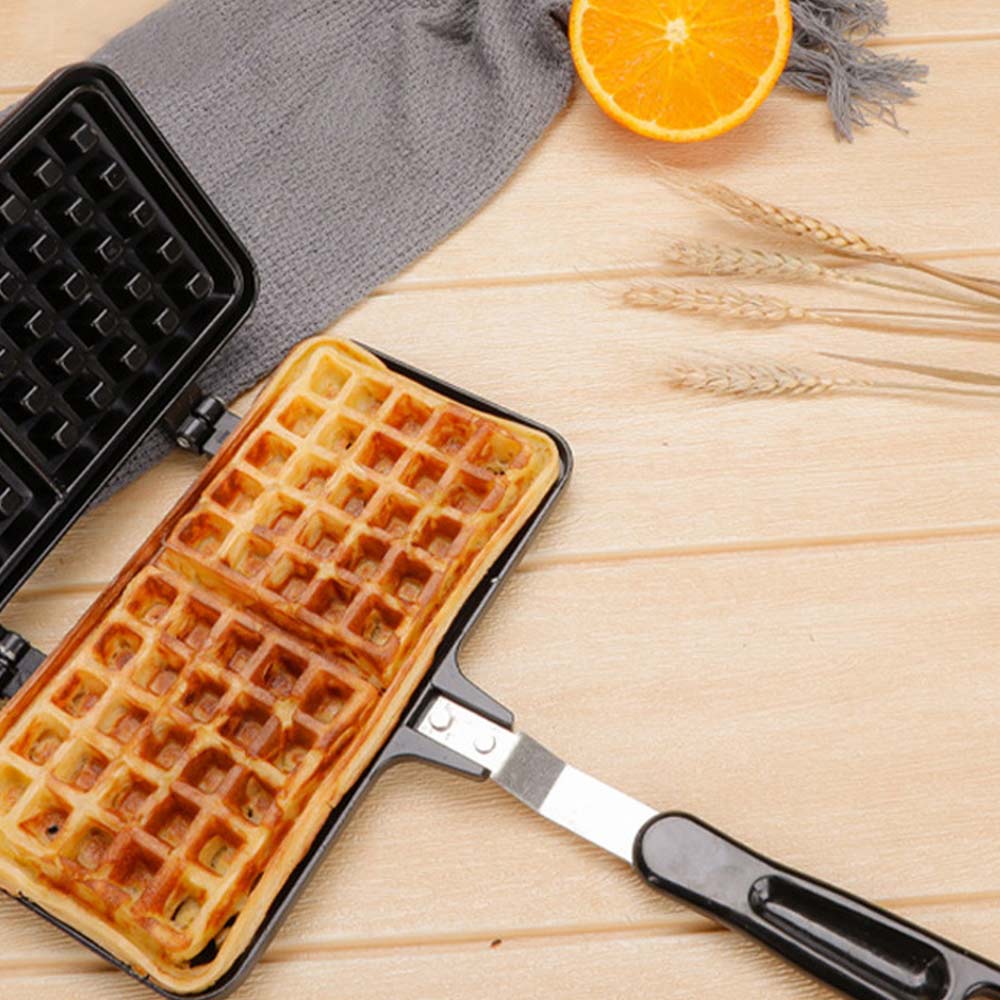 2 Model Waffle Maker Heart Shaped DIY Waffle Maker Waffle Cake Mold Baking Tray Household Baking Accessories Gas Pancake Maker