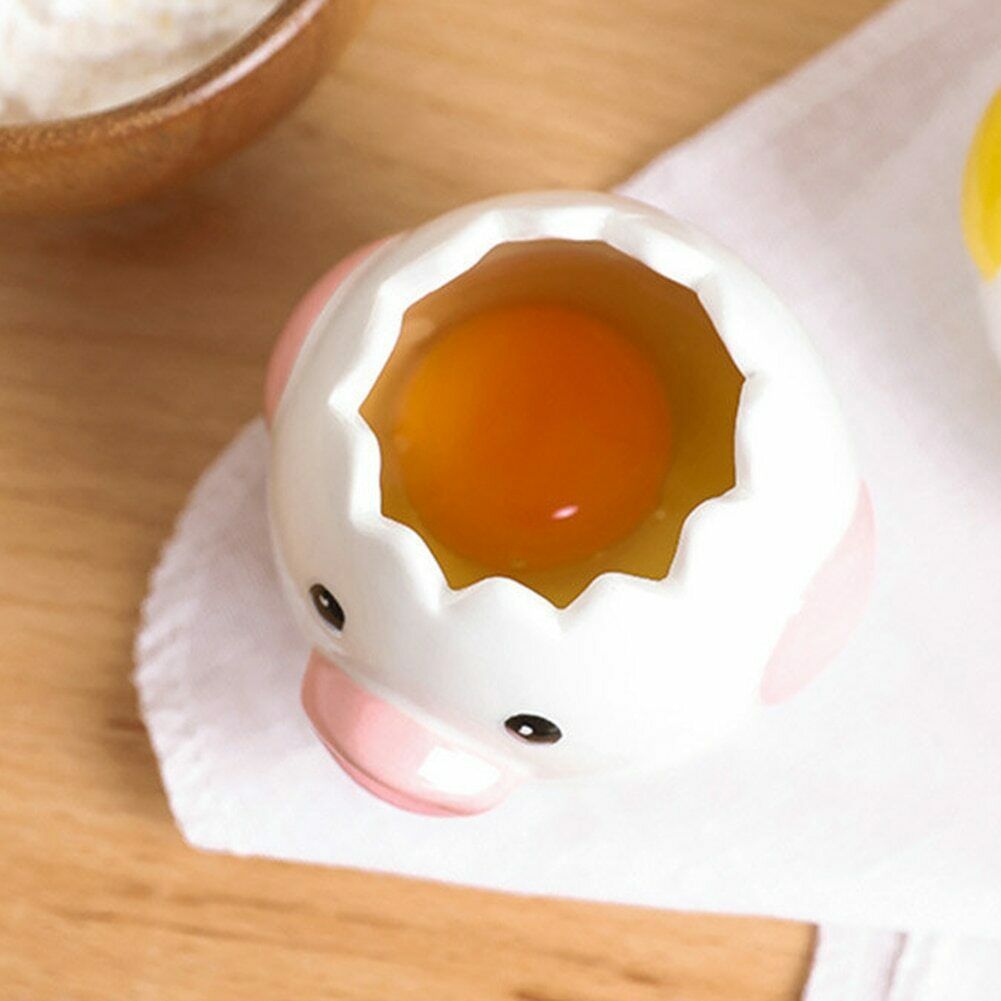 Kitchen Ceramic Cartoon Egg White Separator Yolk Dividers Chicken Kitchen Tool Cute Egg Yolk White Separator Cartoon Chick