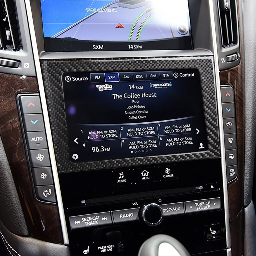 Carbon Fiber Interior Console GPS Navigation Cover... – Vicedeal