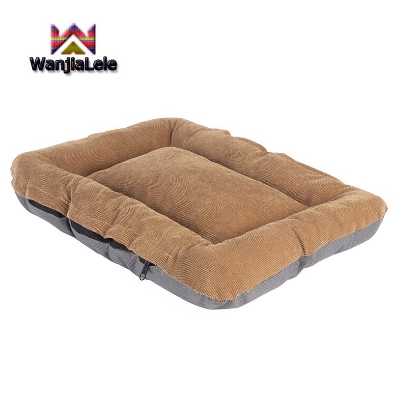 Zachte hondenmand, wasbare hondenmat, bench, kennel, antislip bodem, matras, binnen- en buitenmatras voor grote, middelgrote en kleine katten.: Geel / S