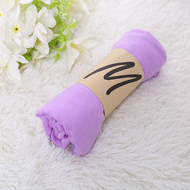Écharpe de de Styliste pour Femme, Foulard de Créateur en Coton, Convient comme Hijab, Châle, Pashmina et Paréo de Plage, Bandana à Porter Autour du Cou, Modèle Noir pour Homme: Purple