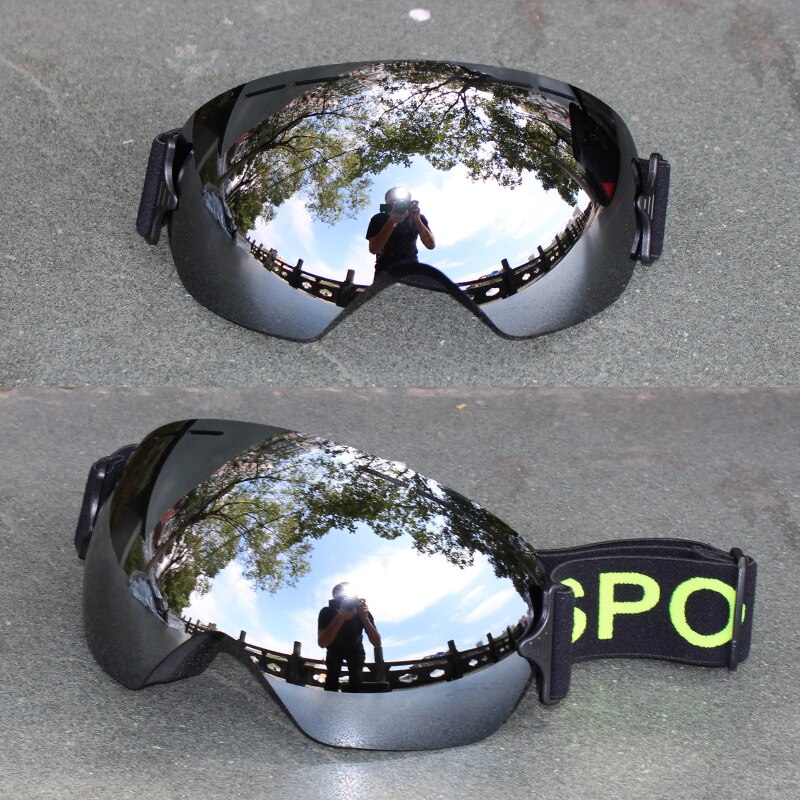 Marca nova uv400 óculos de esqui camada única anti-nevoeiro grande máscara de esqui óculos de snowboard de neve dos homens das mulheres óculos eyewears