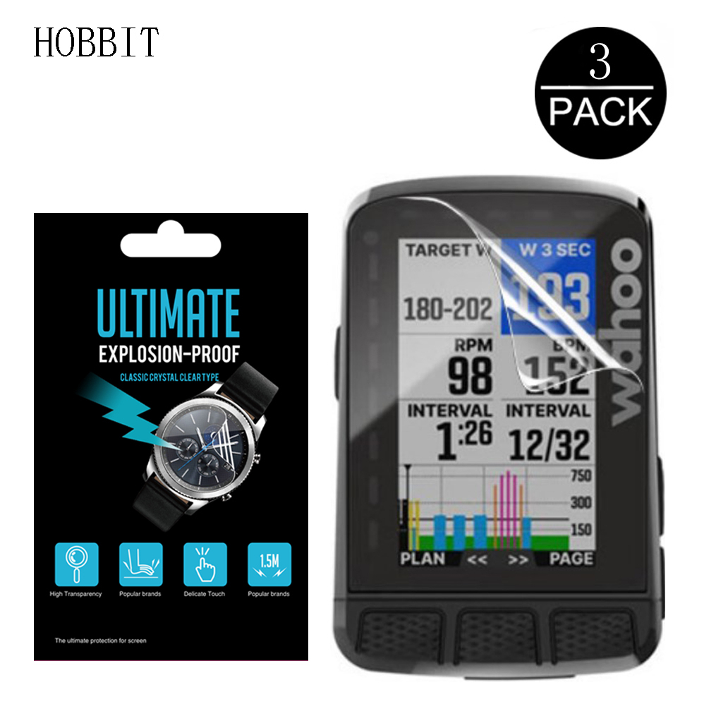 3 szt. Przeciwwybuchowa osłona ekranu dla Wahoo ELEMNT Bolt V2 Roam V2 Mini wodoodporna HD przezroczysta folia ochronna na ekran PET