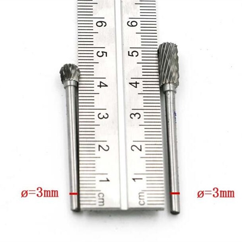 10 stuks/set 1/8 "Tungsten Carbide Burr Rotary Boren Gereedschap Cutter Bestanden Set Shank P20