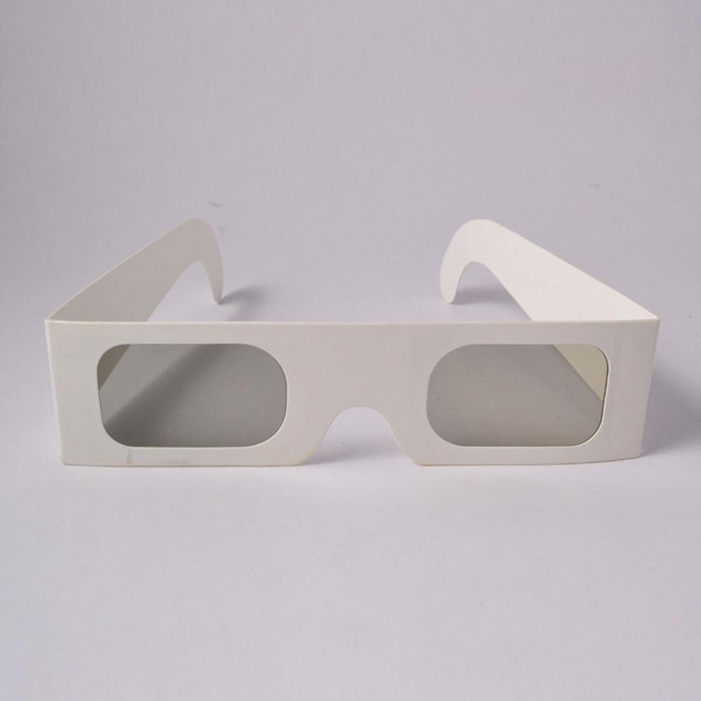 10pcs Chromadepth Paper 3d Glasses,White Cardboard 3D Chroma Depth Glasses Can be Insert to Books and Magazines For Schools