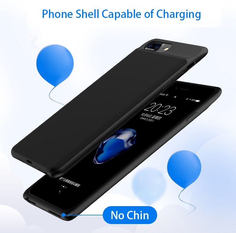 2500 /3700 batterijhoesje voor iphone 8 7 6 6s plus back-upladerhoesje powerbank batterij oplaadhoesje voor iphone 6 6 s 7 8