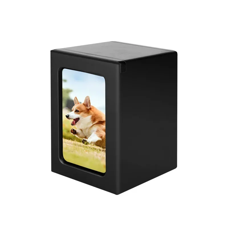 Houten Hond Kat Urn Foto Asbak Kist Memorial Box urnen voor menselijk als kattengedenkteken: S / Black