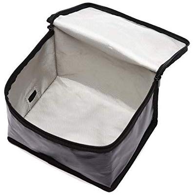 Fireproof Explosion-Proof Lipo Safe Bag, Large-Space Lipo Battery Storage Bag for Charging, Battery Pouch Guard with Double Zipp