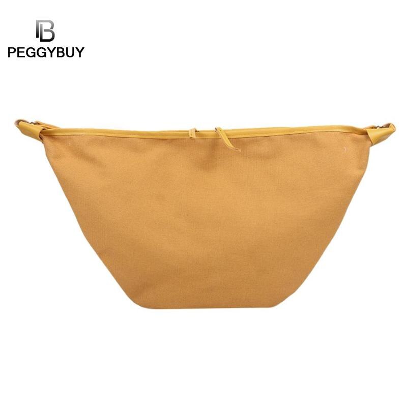 Dames Canvas Brief Grote Capaciteit Reistas Schoudertas Vrouwen Zakken Vrouwen Pure Kleur Schouder Messenger Bag