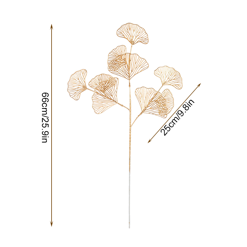 Plantes artificielles dorées en plastique pour décoration de Noël, simulation de fleurs, maison, salon, fête de mariage: green