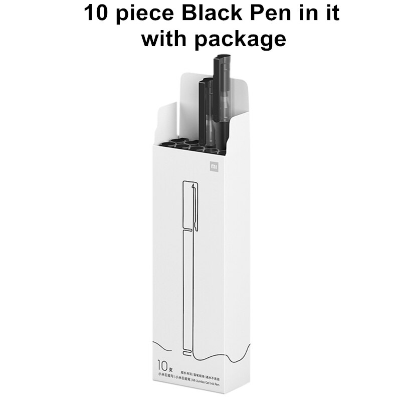 Originele Xiaomi Super Duurzaam Schrijven Teken Pen 0.5Mm Kogel Pen Ondertekening Pennen Glad Zwitserland Refill Mikuni Japan Inkt: 10 black pen