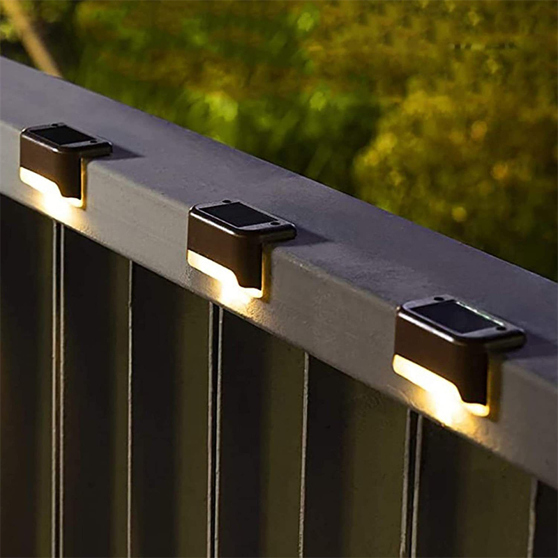 1/4 Stuks Solar Dek Licht Outdoor Waterdichte Zonne-energie Tuin Lampen Voor Reling Trappen Stap Hek Yard patio Pathway