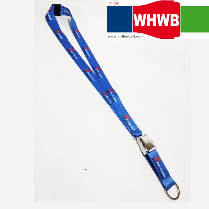 Air chine compagnie aérienne ceinture de sécurité avion boucle lanière ID badge carte titulaire pilote équipage compagnie bureau téléphone sangles