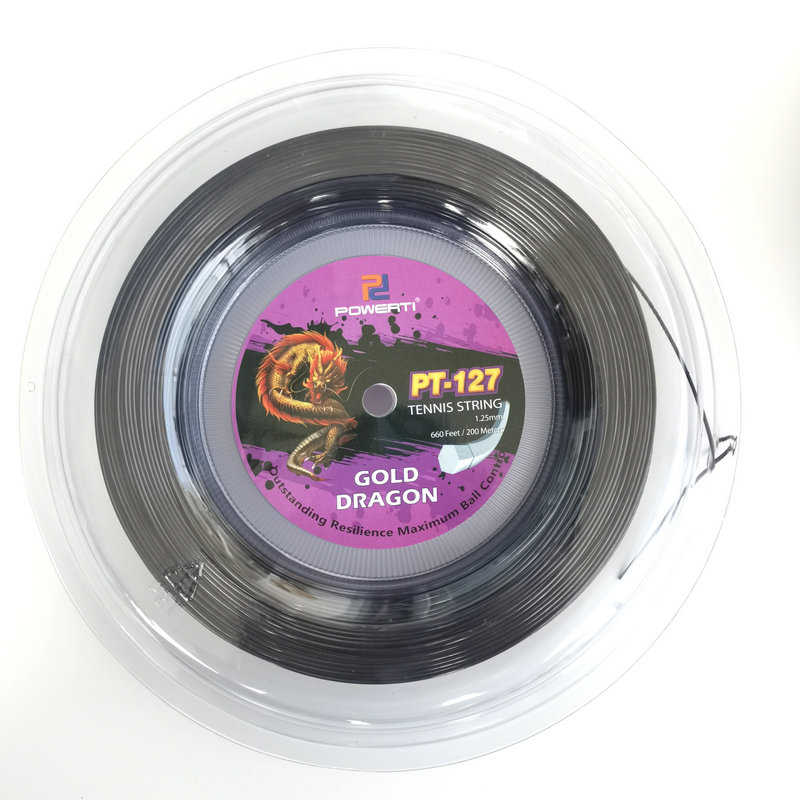 Powerti Tennis String 200m Reels Polyester Thin Ball String Hexagon Durable Tennis Racket String Accessories PT-127