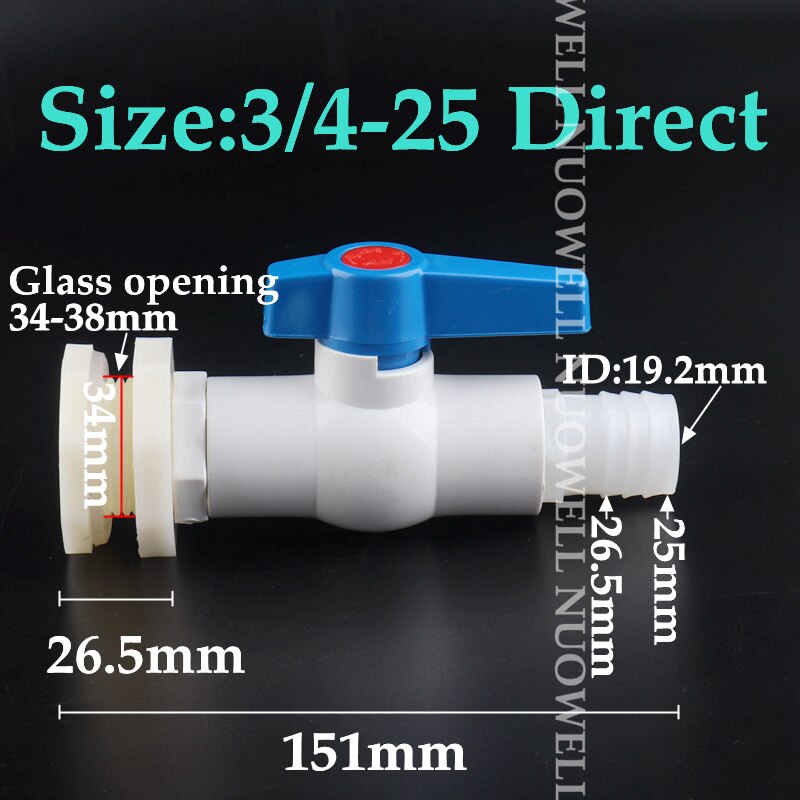 1Set 1/2 &quot;3/4 4-25Mm Aquarium Pagode Connector Combinatie Valve Aquarium Afvoer Joint Aquarium slang Drainage Accessoires: 3l4-25