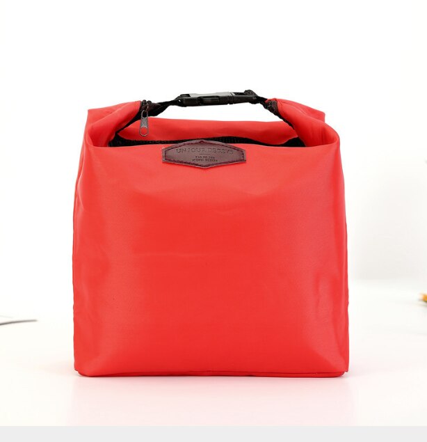 Moda portátil saco de almoço isolado térmico refrigerador lancheira saco de armazenamento senhora transportar pacote de isolamento de alimentos picinic 882800: red