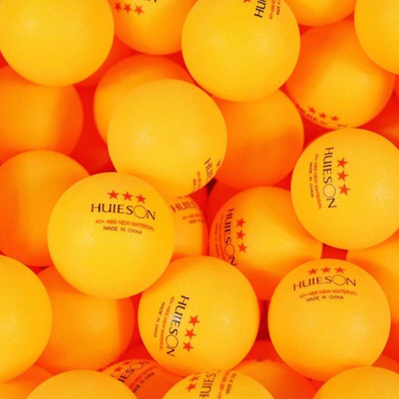 12/30 stk huieson bordtennis abs materiale 40+ 3 stjerne bordtennis højelastisk trænings bordtennis til ping pong bolde: 30 stk gul