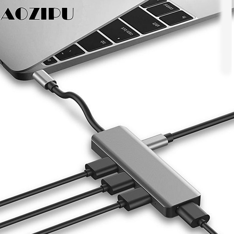 Multifunctionele USB Type-c Docking Station USB-C HUB USB 3.0 RJ45 VGA Adapter voor MacBook Samsung Galaxy S8 s9 HUAWEI Matebook