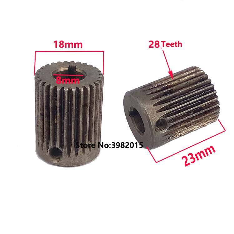 Piezas de cuña 28 dientes paso Motor engranaje de Metal 75BF006 OD18 ID8mm para máquina de corte de alambre