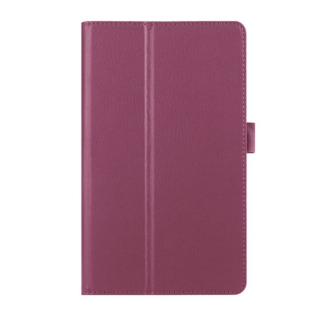 Litchi PU Leather Stand Case for Sony Xperia Z2 10.1 inch Tablet Flip PU Leather Stand Protective Funda Case+film+pen: purple